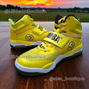 Zumba Court Air 2.0 Yellow High Top Unisex Sneakers(F002)-Size 9
